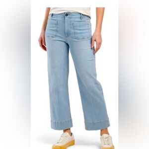 Bagatelle Light Blue Flare Crop Jeans style 82299